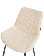 Set of 2 Dining Chairs DUBROVNIK Boucle Light Beige