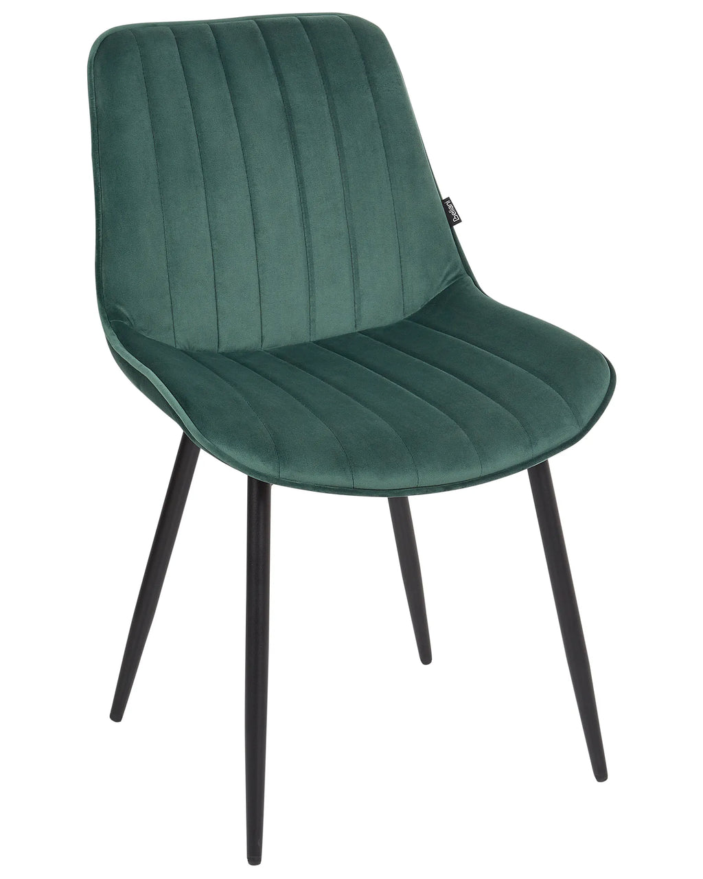 Set of 2 Dining Chairs DUBROVNIK Velvet Emerald Green