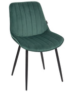 Set of 2 Dining Chairs DUBROVNIK Velvet Emerald Green