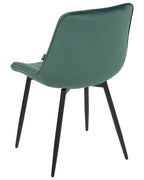 Set of 2 Dining Chairs DUBROVNIK Velvet Emerald Green