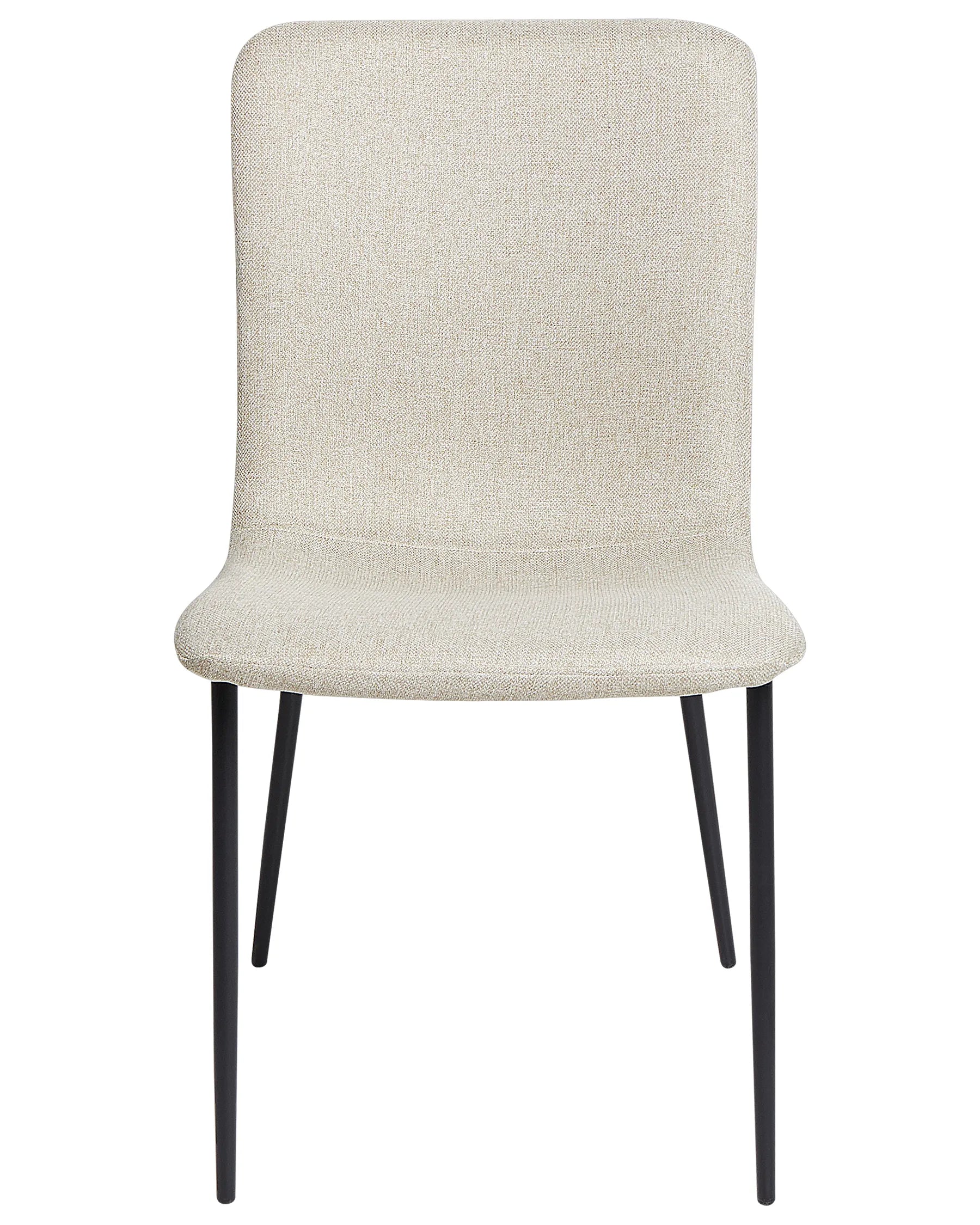 Set of 4 Dining Chairs GLENDIVE Fabric Light Beige