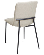 Set of 4 Dining Chairs GLENDIVE Fabric Light Beige