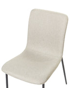 Set of 4 Dining Chairs GLENDIVE Fabric Light Beige