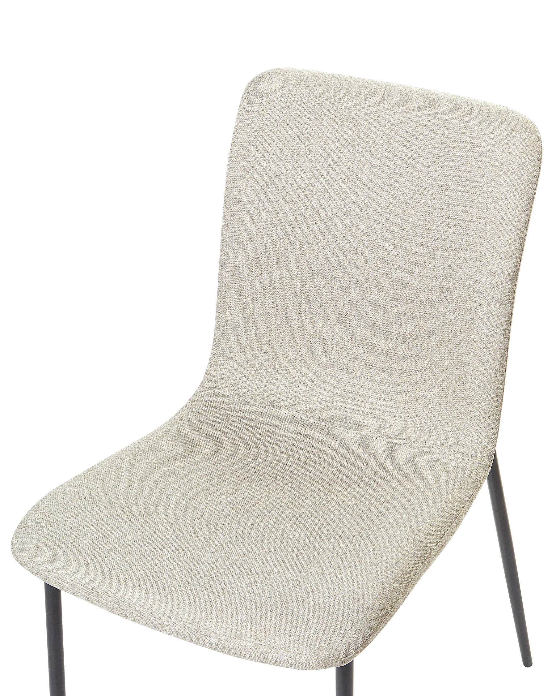 Set of 4 Dining Chairs GLENDIVE Fabric Light Beige