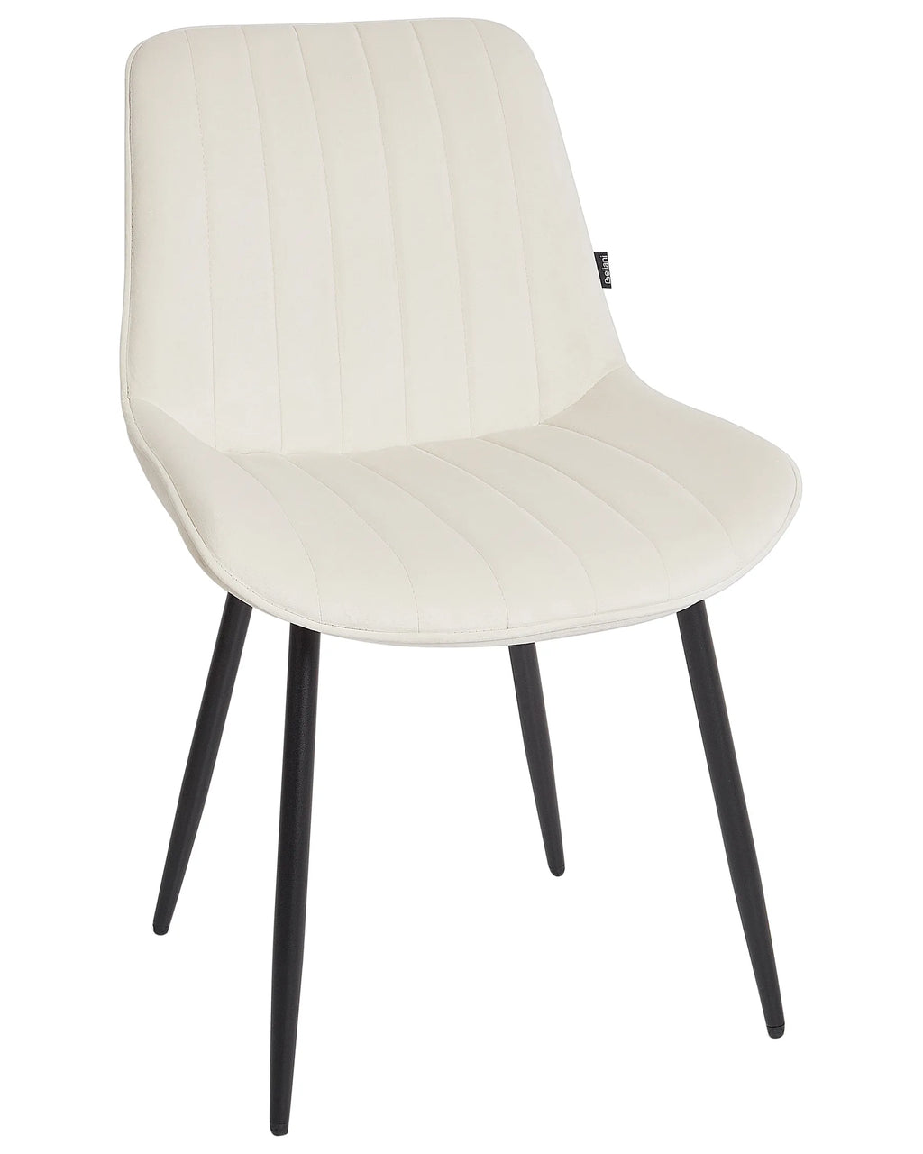 Set of 2 Dining Chairs DUBROVNIK Velvet Light Beige