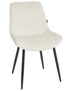 Set of 2 Dining Chairs DUBROVNIK Velvet Light Beige