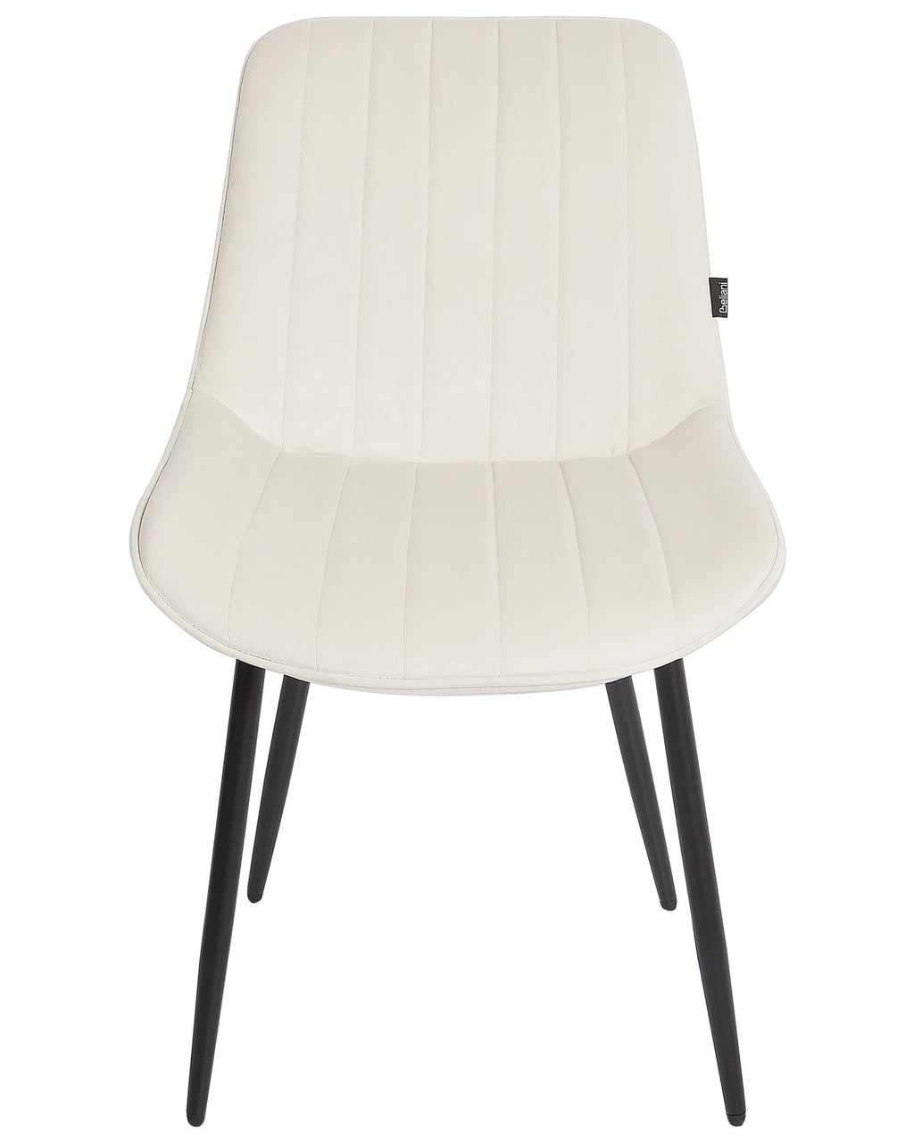 Set of 2 Dining Chairs DUBROVNIK Velvet Light Beige