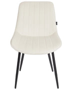 Set of 2 Dining Chairs DUBROVNIK Velvet Light Beige