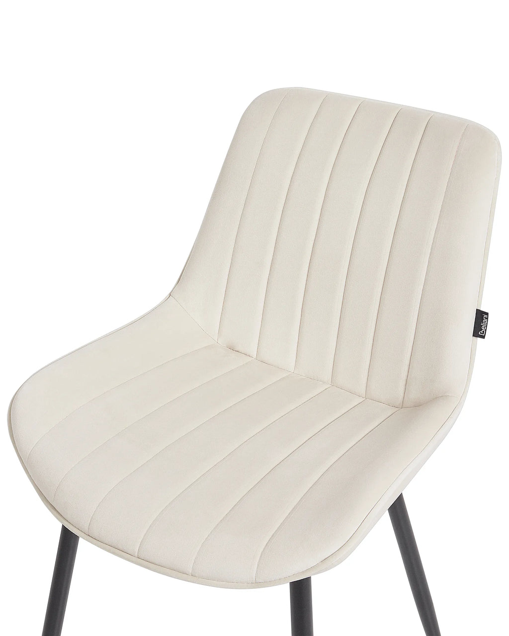 Set of 2 Dining Chairs DUBROVNIK Velvet Light Beige