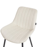 Set of 2 Dining Chairs DUBROVNIK Velvet Light Beige