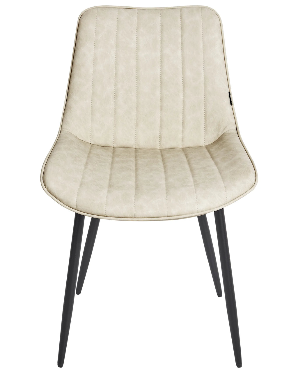 Set of 2 Dining Chairs DUBROVNIK Faux Leather Light Beige