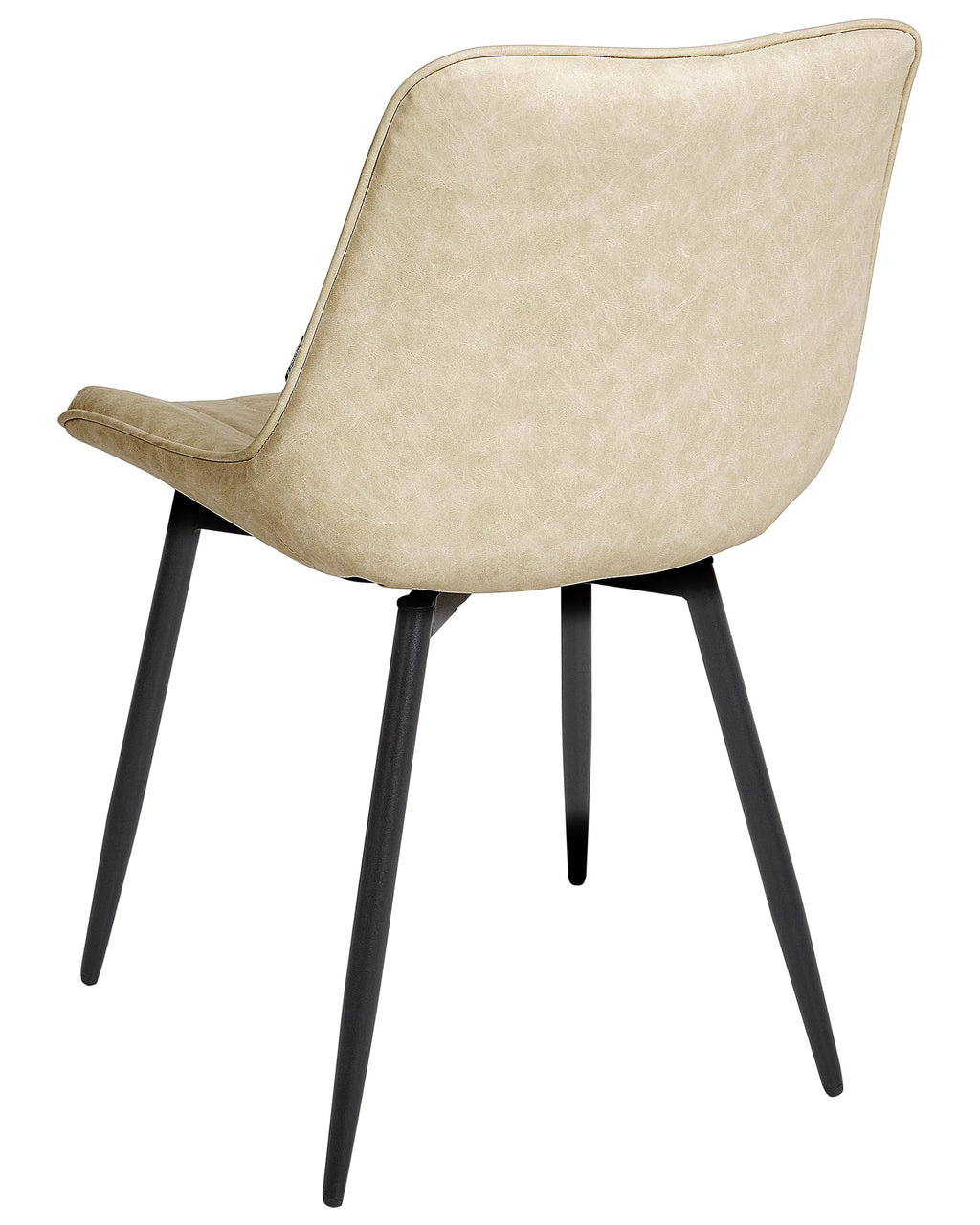 Set of 2 Dining Chairs DUBROVNIK Faux Leather Light Beige