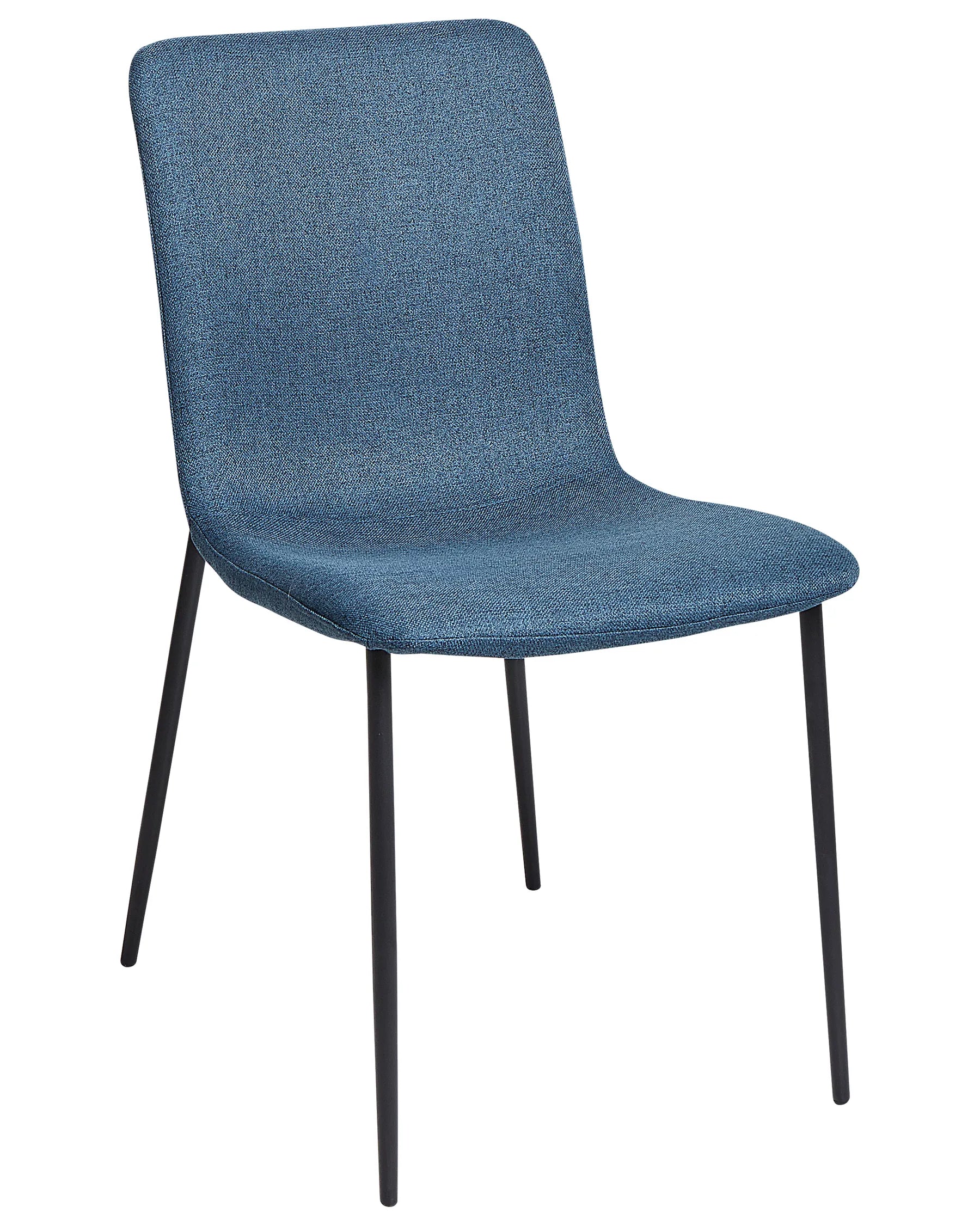 Set of 4 Dining Chairs GLENDIVE Fabric Dark Blue
