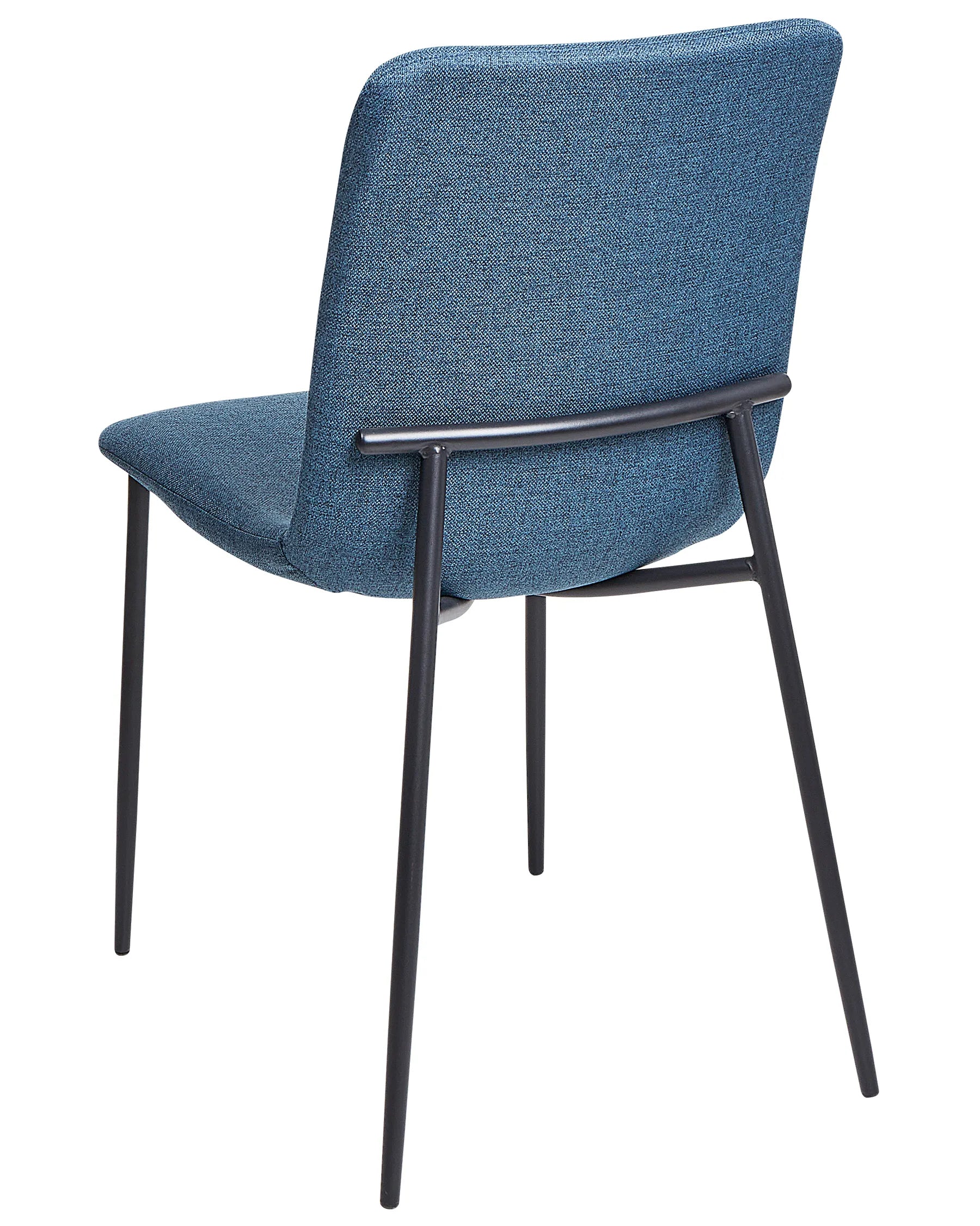 Set of 4 Dining Chairs GLENDIVE Fabric Dark Blue