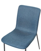 Set of 4 Dining Chairs GLENDIVE Fabric Dark Blue