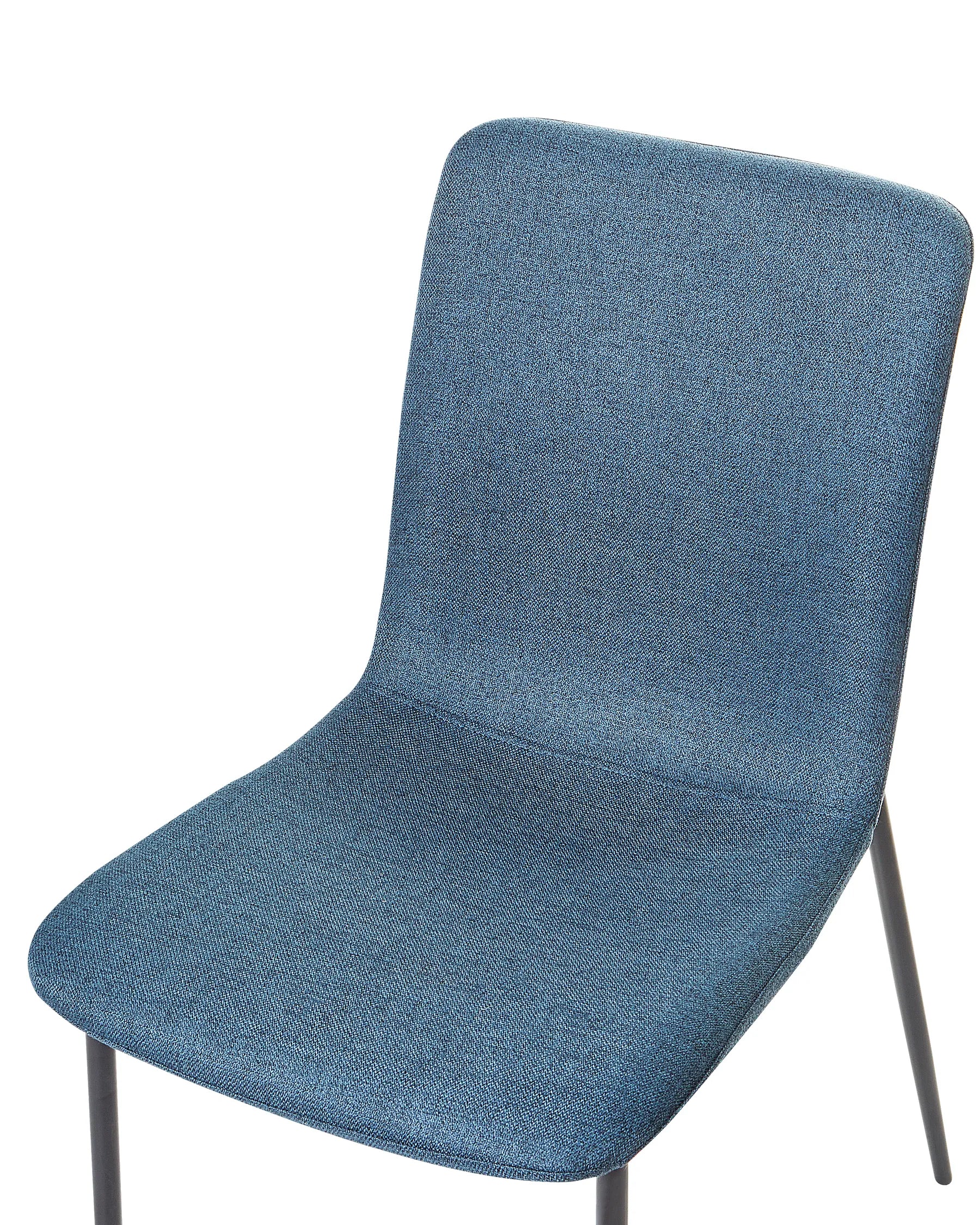 Set of 4 Dining Chairs GLENDIVE Fabric Dark Blue