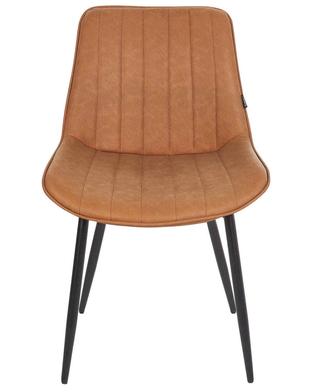 Set of 2 Dining Chairs DUBROVNIK Faux Leather Brown