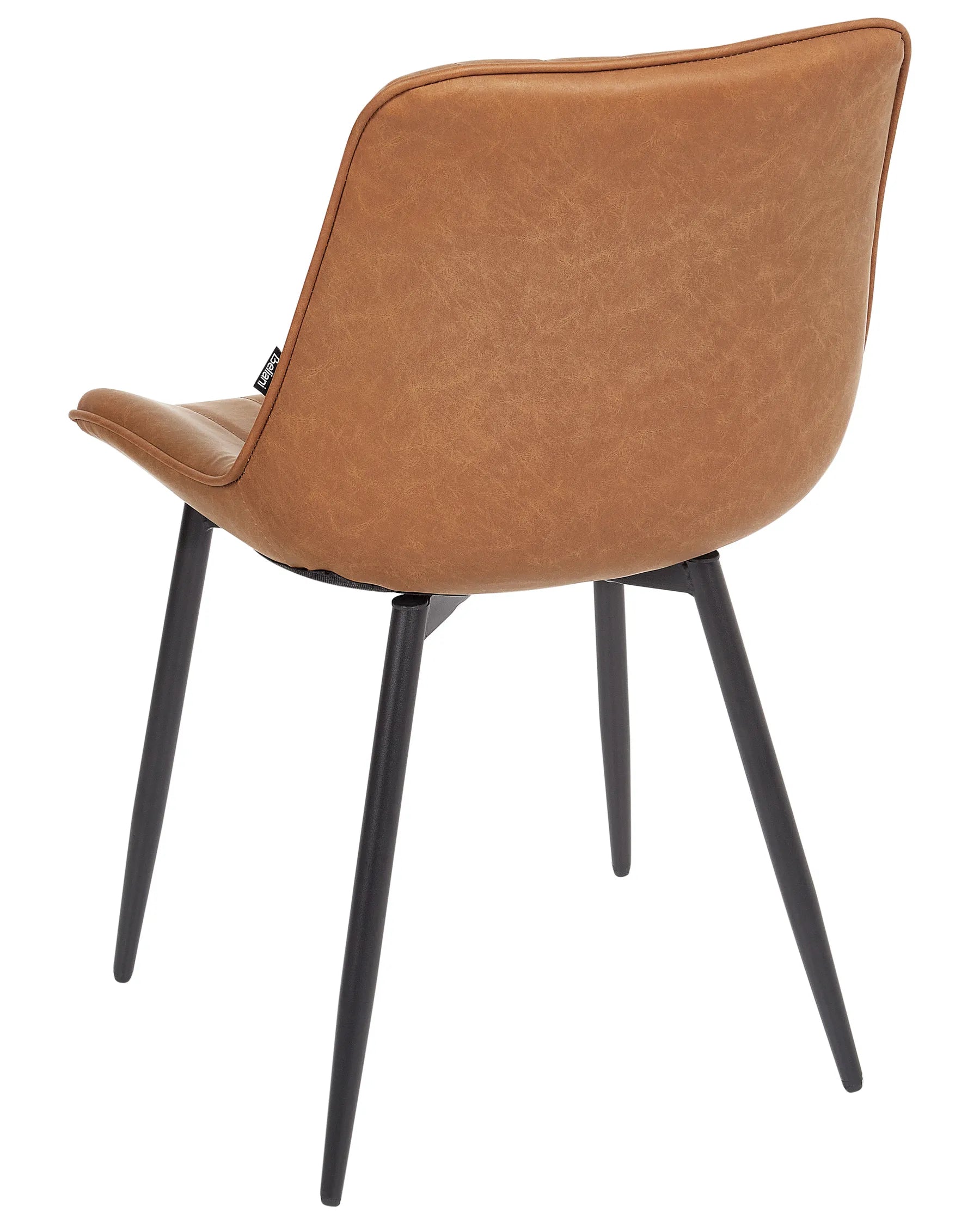 Set of 2 Dining Chairs DUBROVNIK Faux Leather Brown