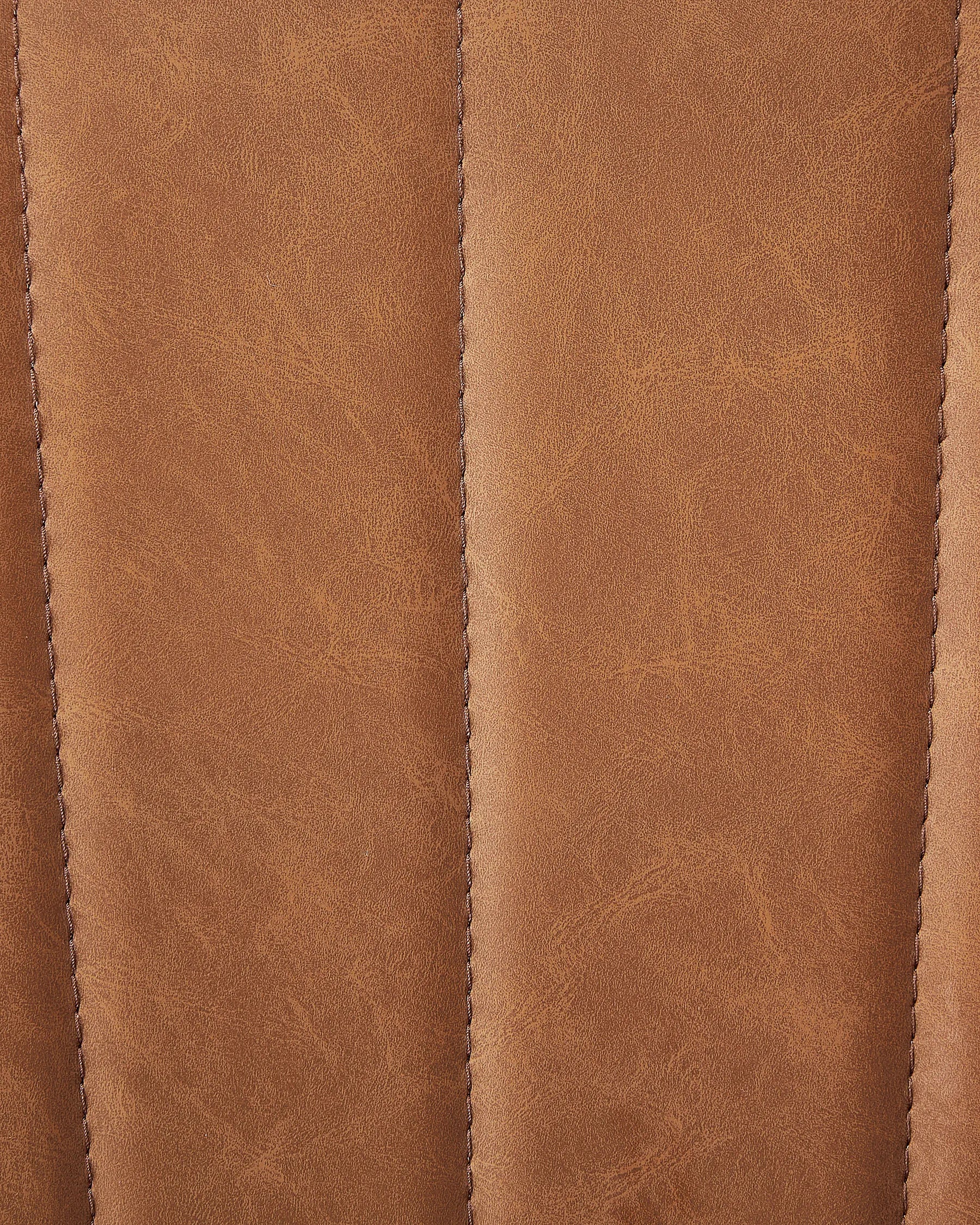 Set of 2 Dining Chairs DUBROVNIK Faux Leather Brown