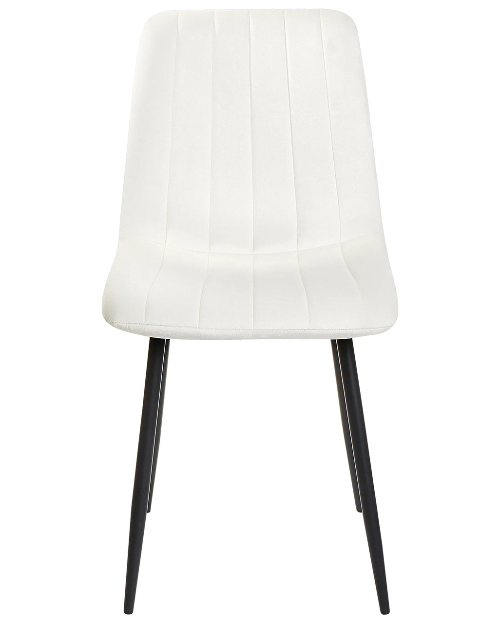Set of 4 Dining Chairs KALISPELL Velvet Off-White