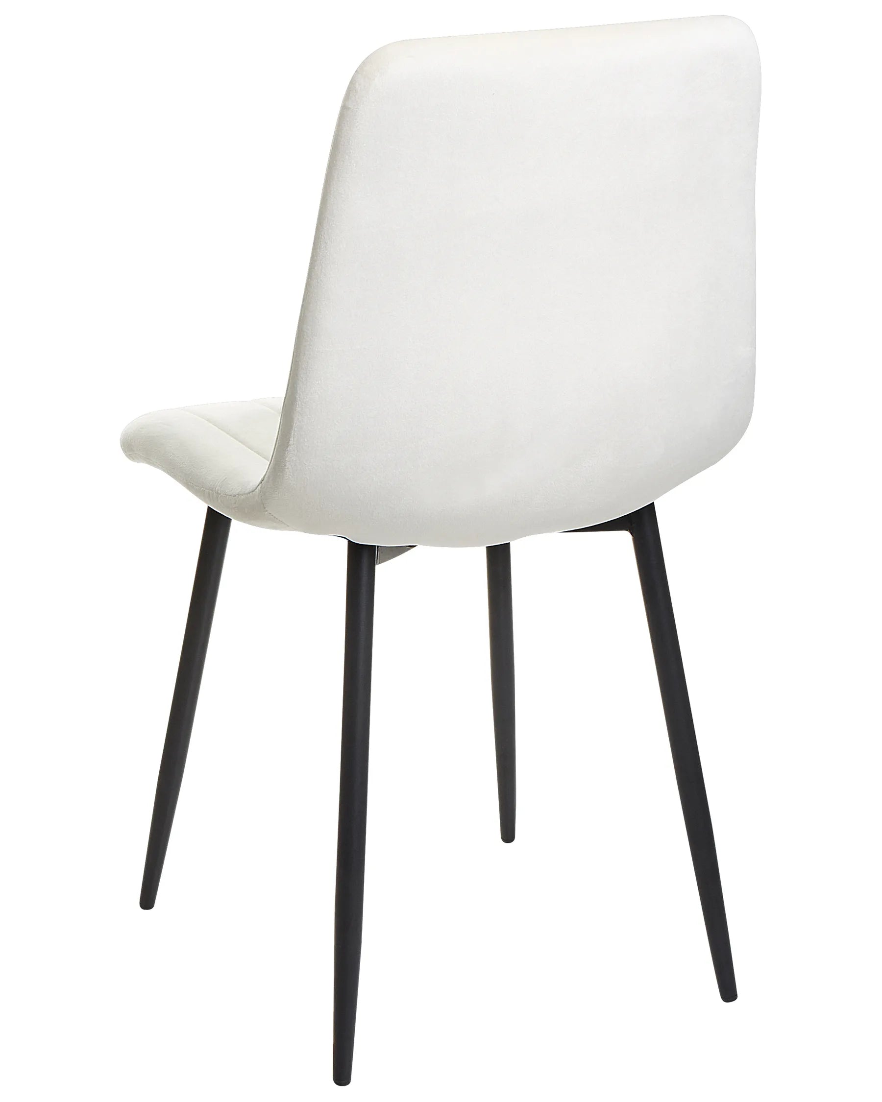 Set of 4 Dining Chairs KALISPELL Velvet Off-White