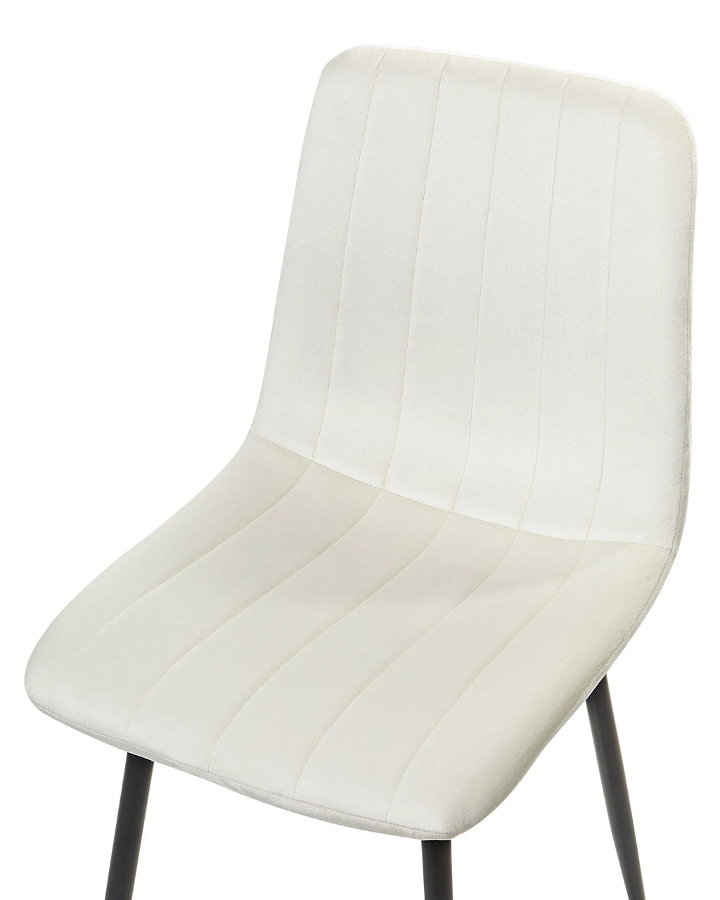 Set of 4 Dining Chairs KALISPELL Velvet Off-White
