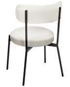 Set of 2 Dining Chairs ALLISON Boucle White
