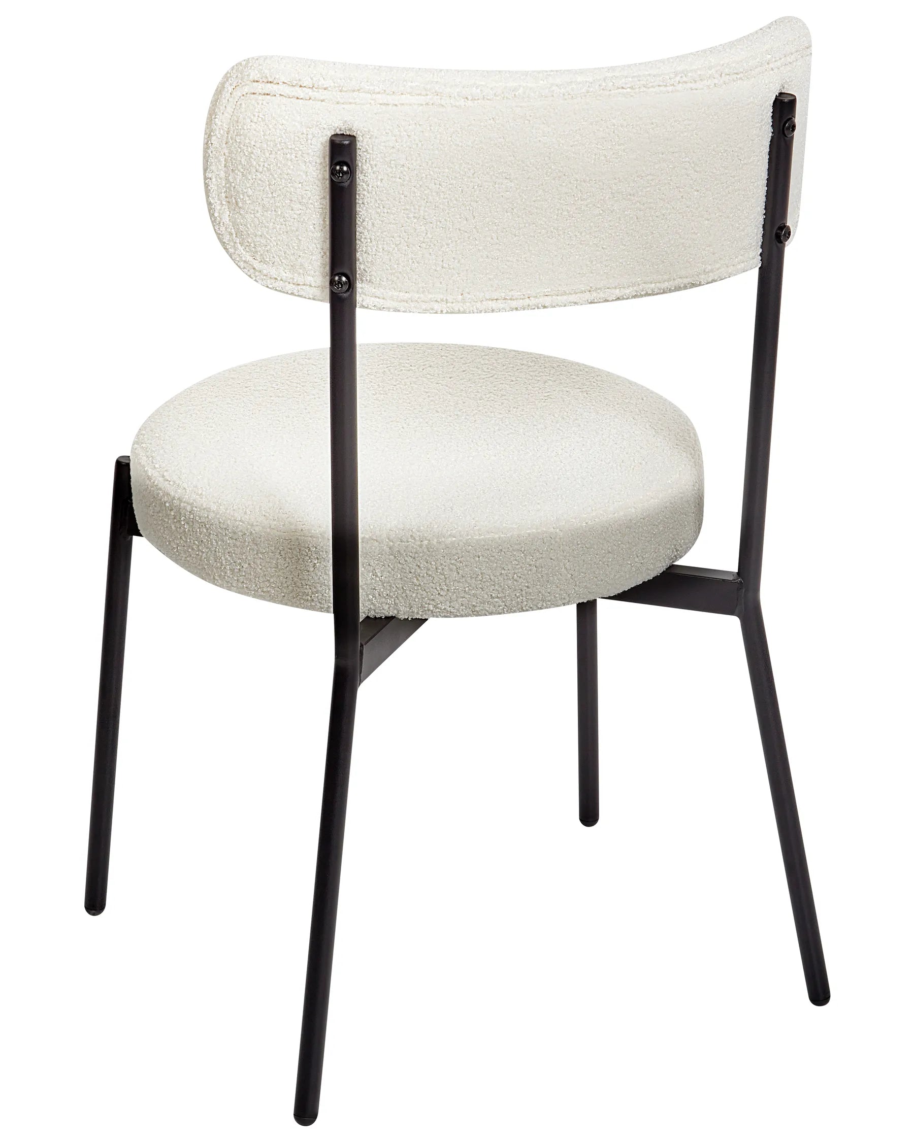 Set of 2 Dining Chairs ALLISON Boucle White