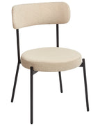 Set of 2 Dining Chairs ALLISON Boucle Light Beige