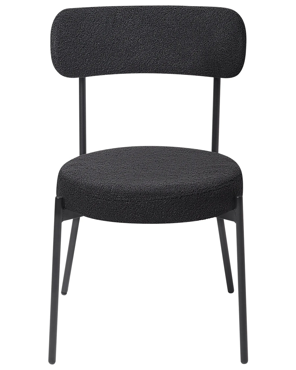 Set of 2 Dining Chairs ALLISON Boucle Black