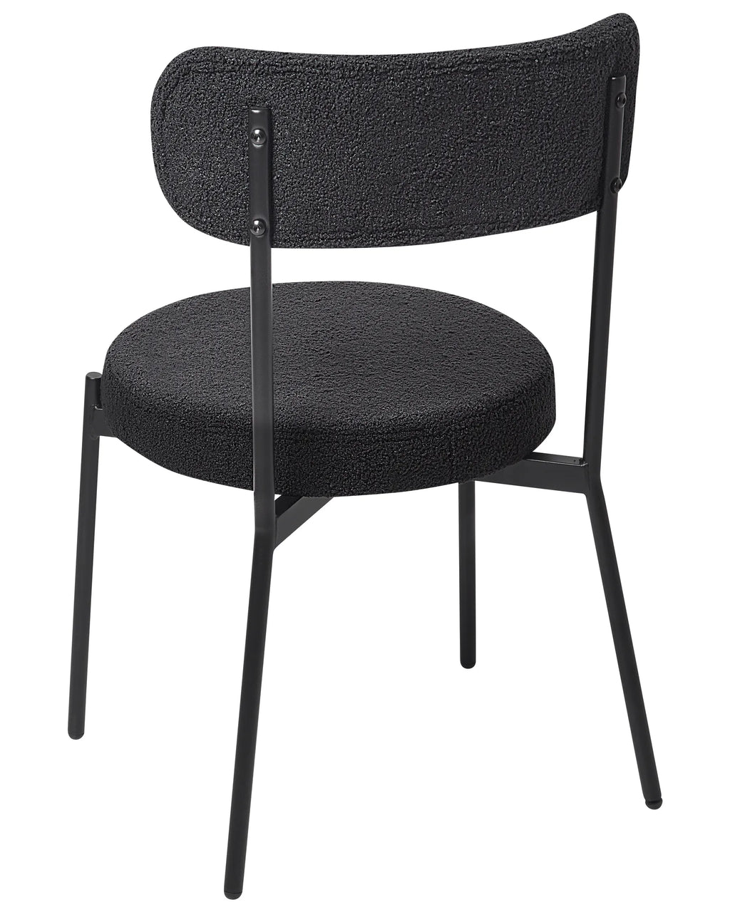 Set of 2 Dining Chairs ALLISON Boucle Black
