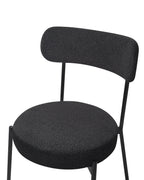 Set of 2 Dining Chairs ALLISON Boucle Black