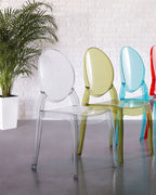 Set of 4 Dining Chairs MERTON Transparent