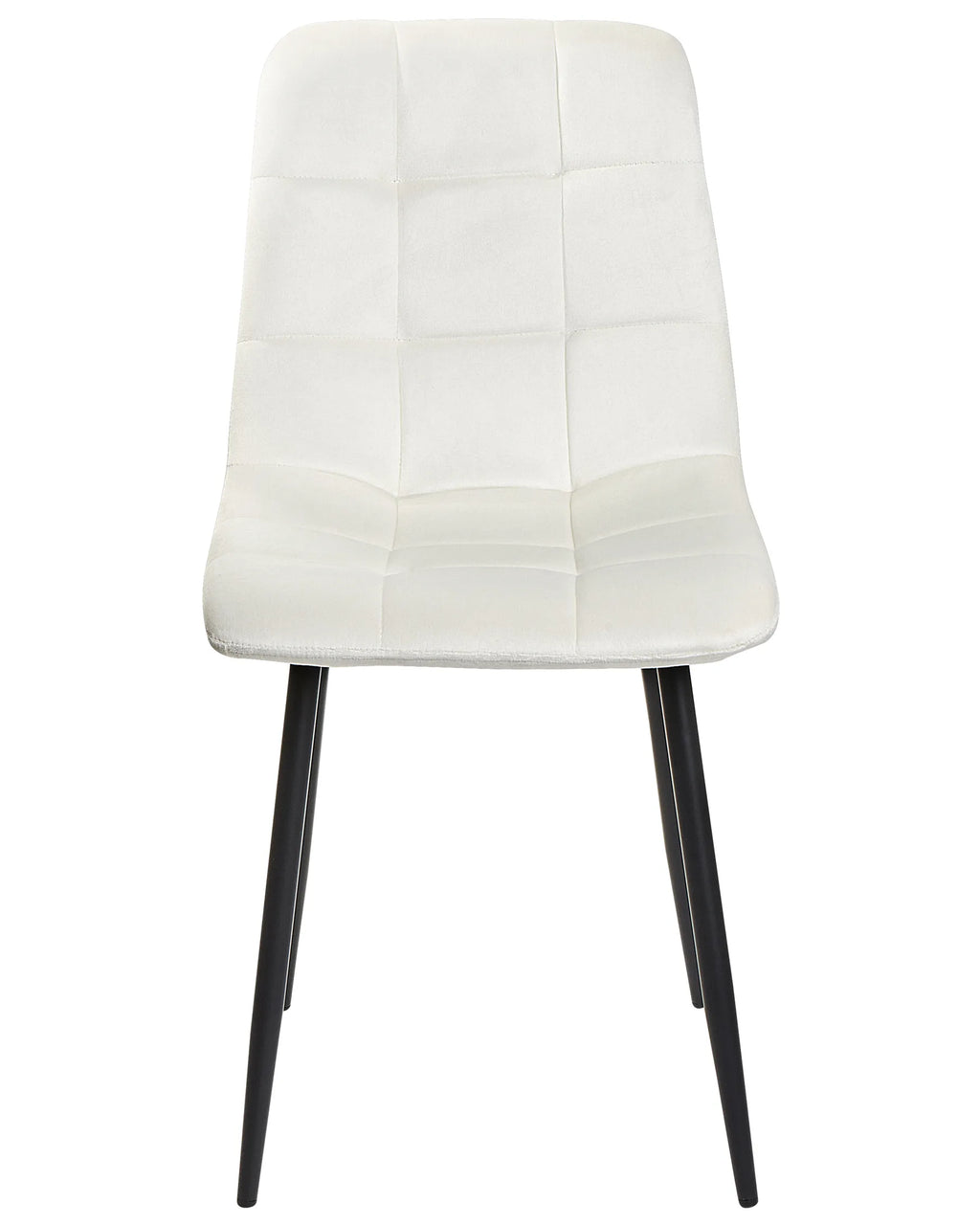Set of 4 Dining Chairs POWELL Velvet Off-White