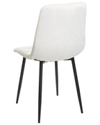 Set of 4 Dining Chairs POWELL Velvet Off-White