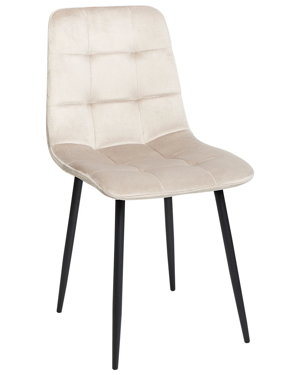 Set of 4 Dining Chairs POWELL Velvet Beige