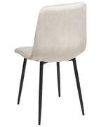 Set of 4 Dining Chairs POWELL Velvet Beige