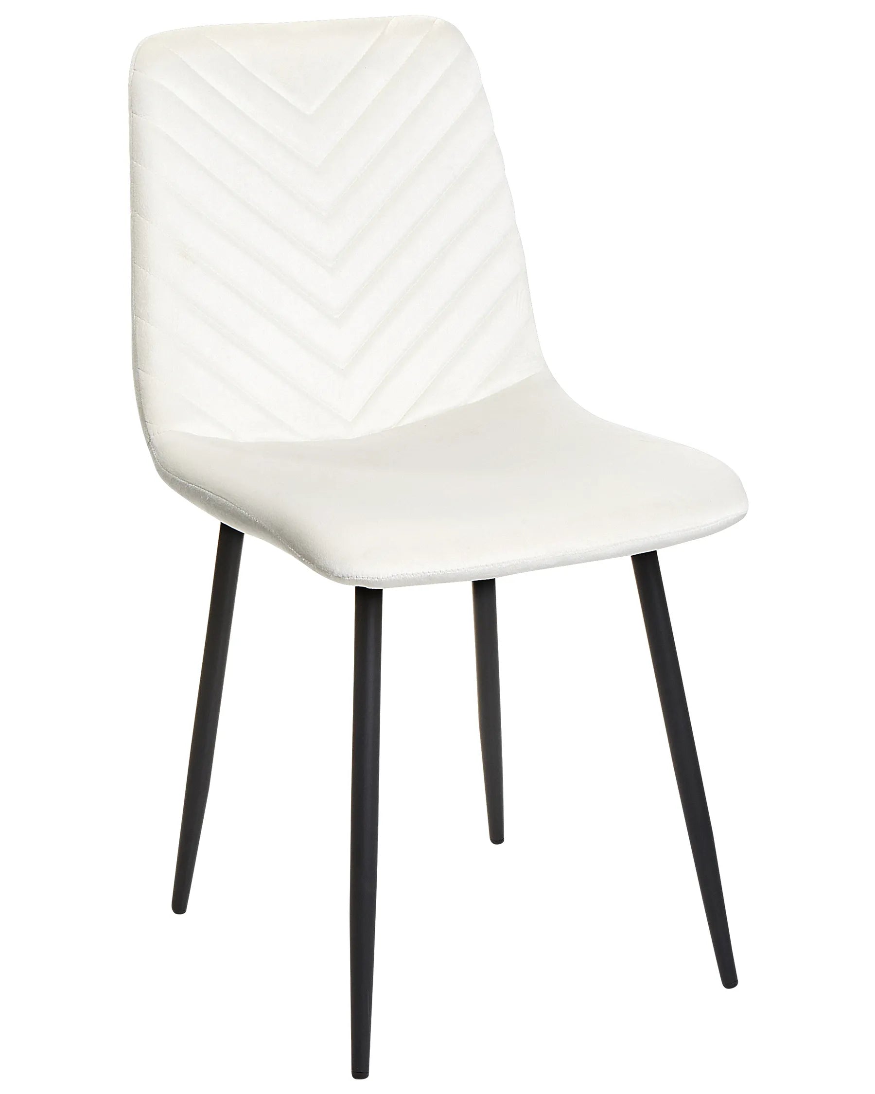 Set of 4 Dining Chairs HAVRE Velvet Off-White