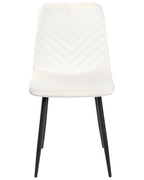 Set of 4 Dining Chairs HAVRE Velvet Off-White
