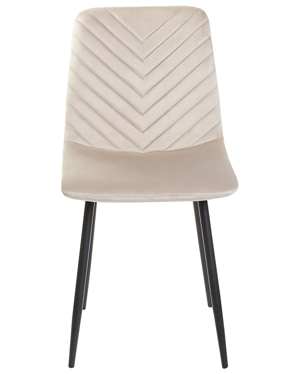 Set of 4 Dining Chairs HAVRE Velvet Beige