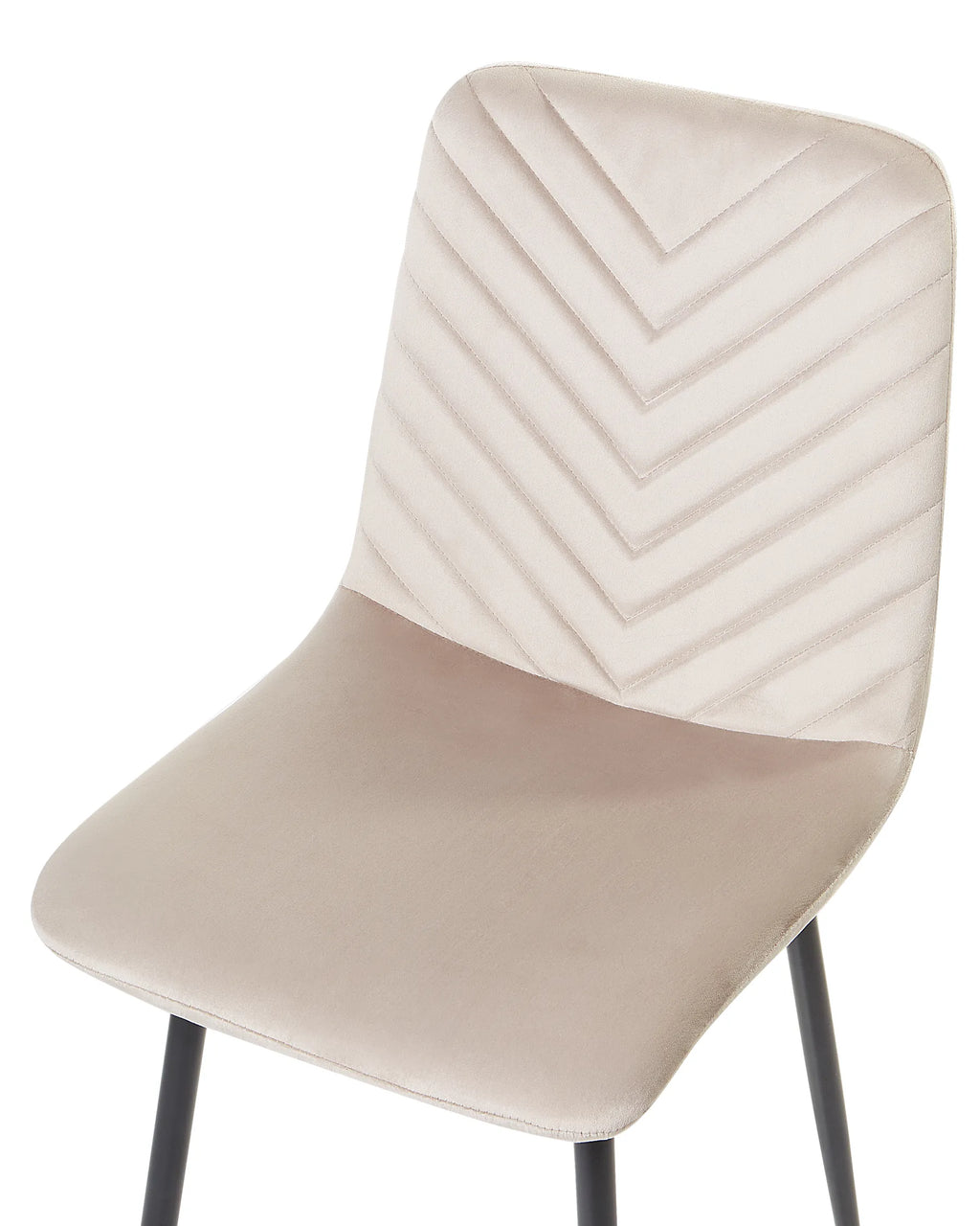 Set of 4 Dining Chairs HAVRE Velvet Beige