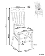 Set of 2 Dining Chairs MENDON Transparent