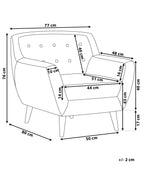 Armchair MOTALA Fabric Light Beige
