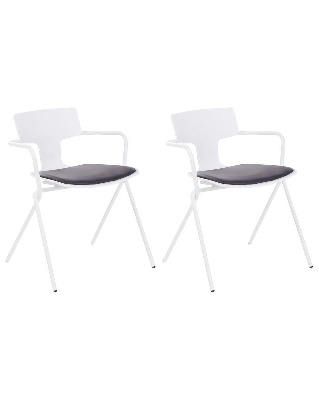 Set of 2 Conference Chairs MANSON Black/ White