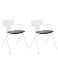 Set of 2 Conference Chairs MANSON Black/ White