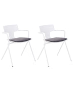 Set of 2 Conference Chairs MANSON Black/ White