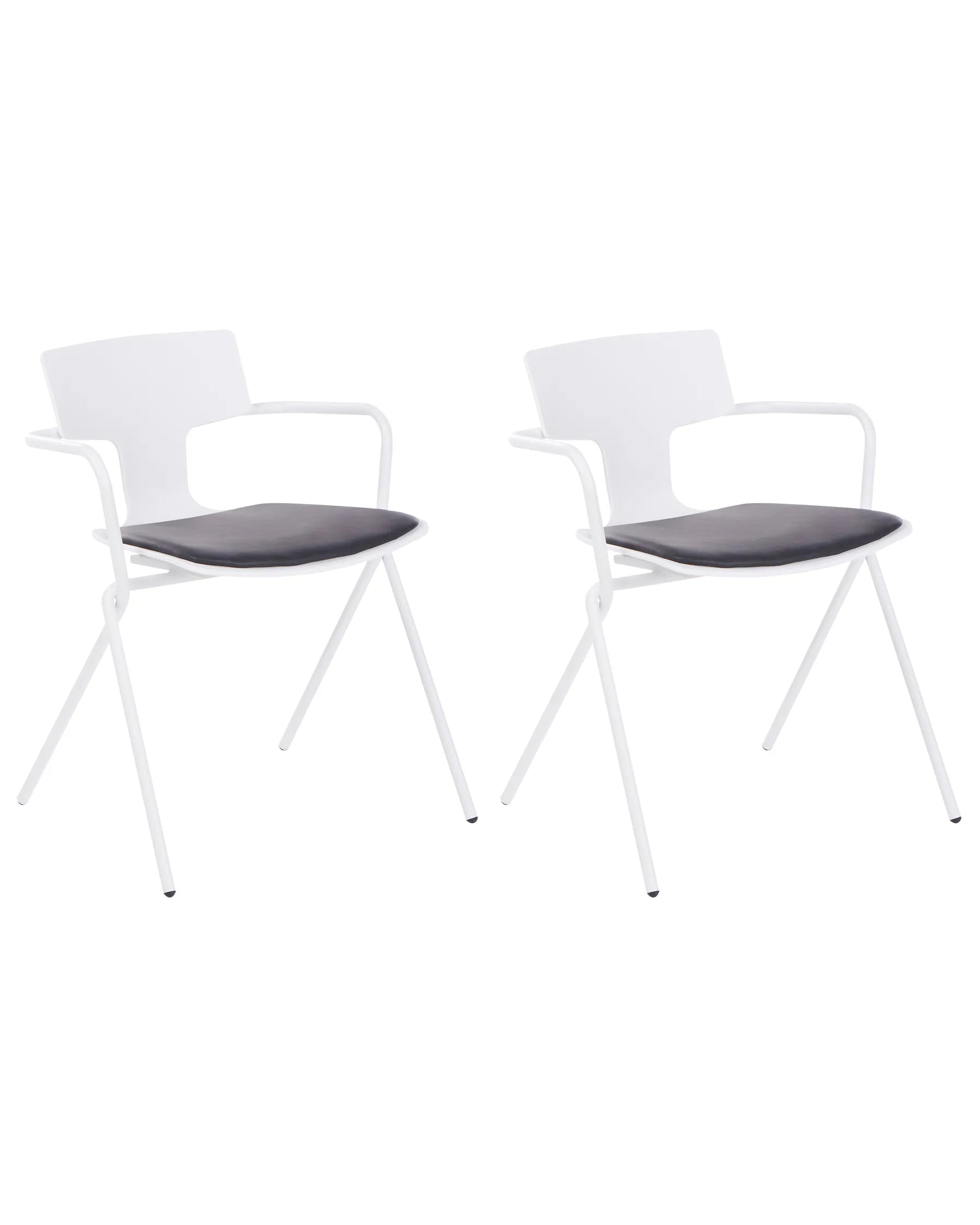 Set of 2 Conference Chairs MANSON Black/ White