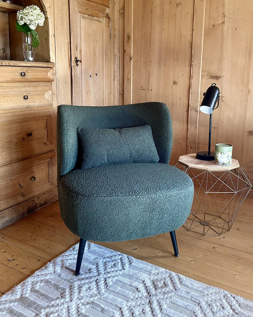 Armchair OTSBY Boucle Dark Green