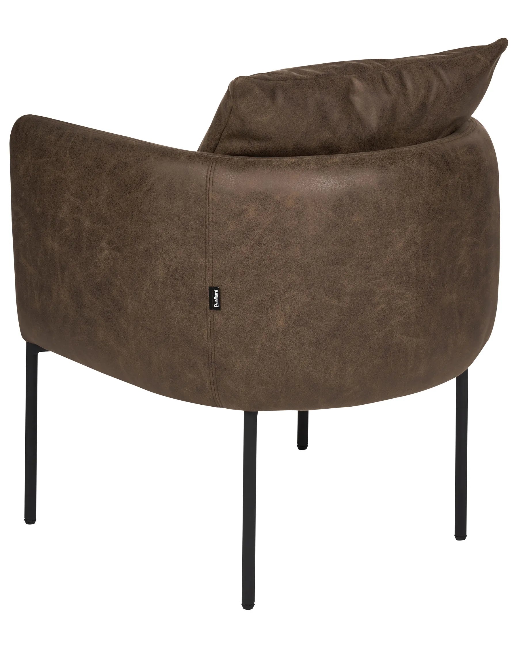 Armchair MALMOS Faux Leather Dark Brown