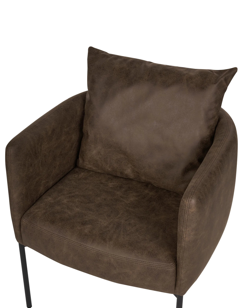 Armchair MALMOS Faux Leather Dark Brown